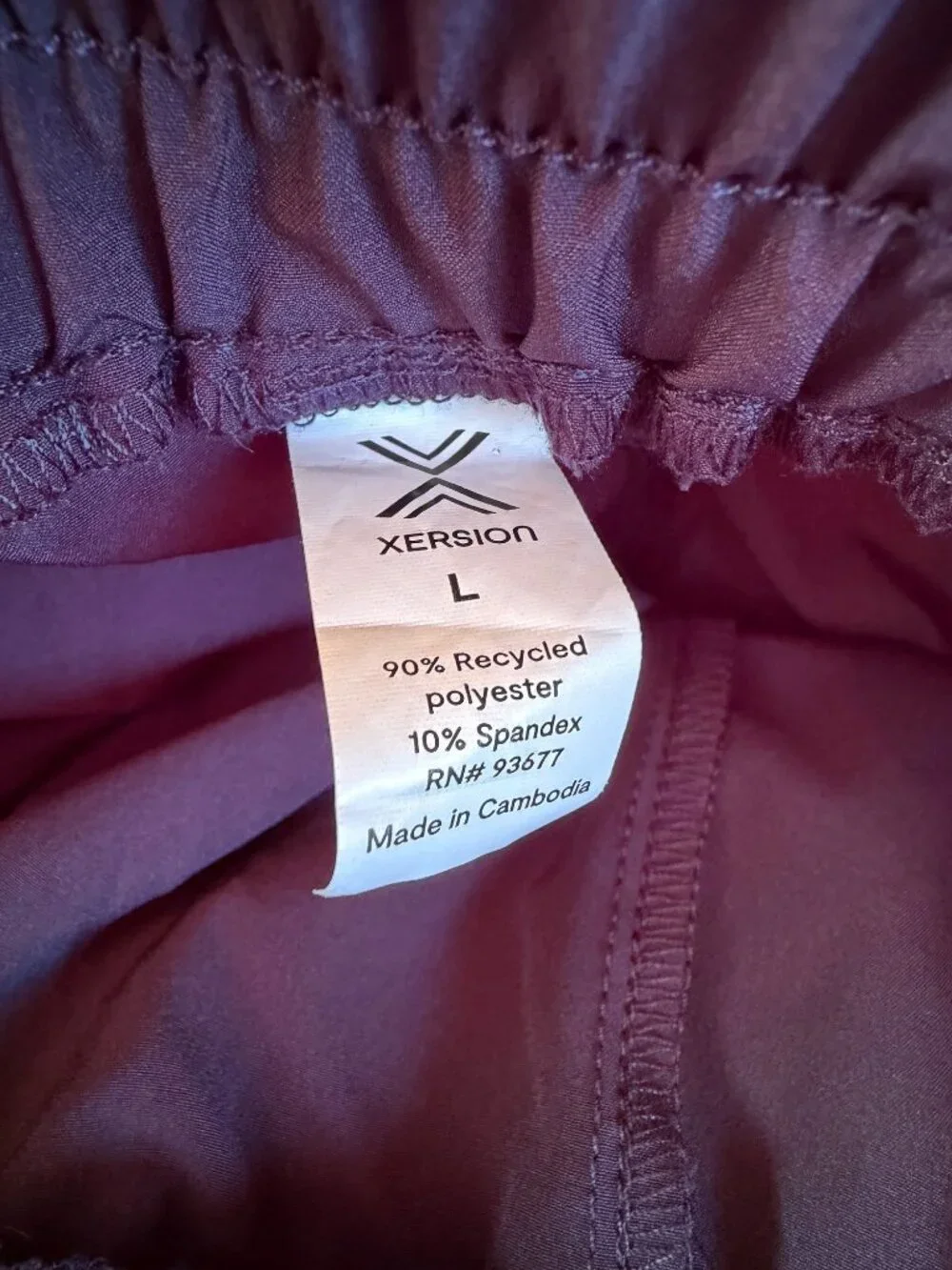 Purple XL Xersion Athletic Shorts with Zipper Pockets